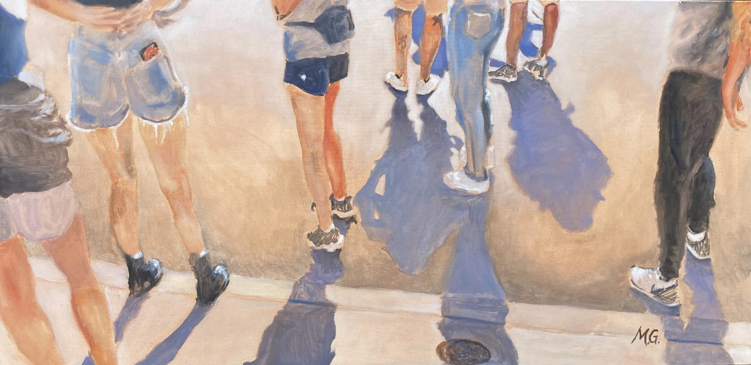 Watchers - oil painting